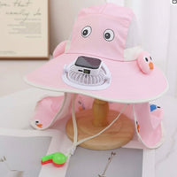 Thumbnail for HappyShade – Protection solaire et rafraîchissement – Chapeau d'été pour enfants avec ventilateur
