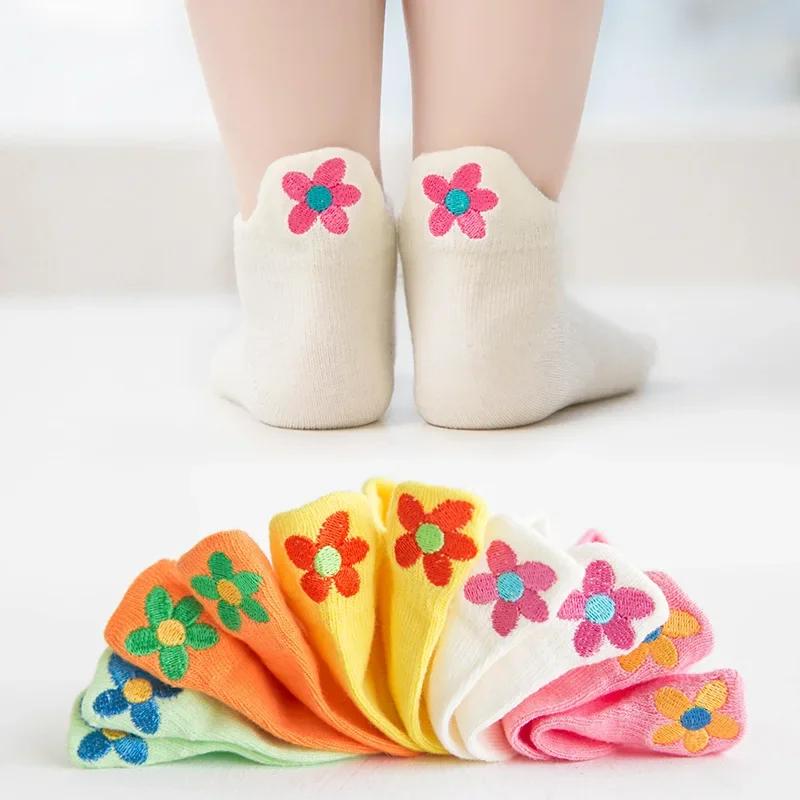PlayfulToes – Colorées et douces – Chaussettes courtes pour enfants (lot de 5)