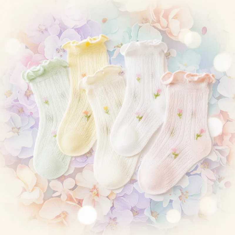 HappyToes – Colorées et mignonnes – Chaussettes pour bébé (lot de 5)