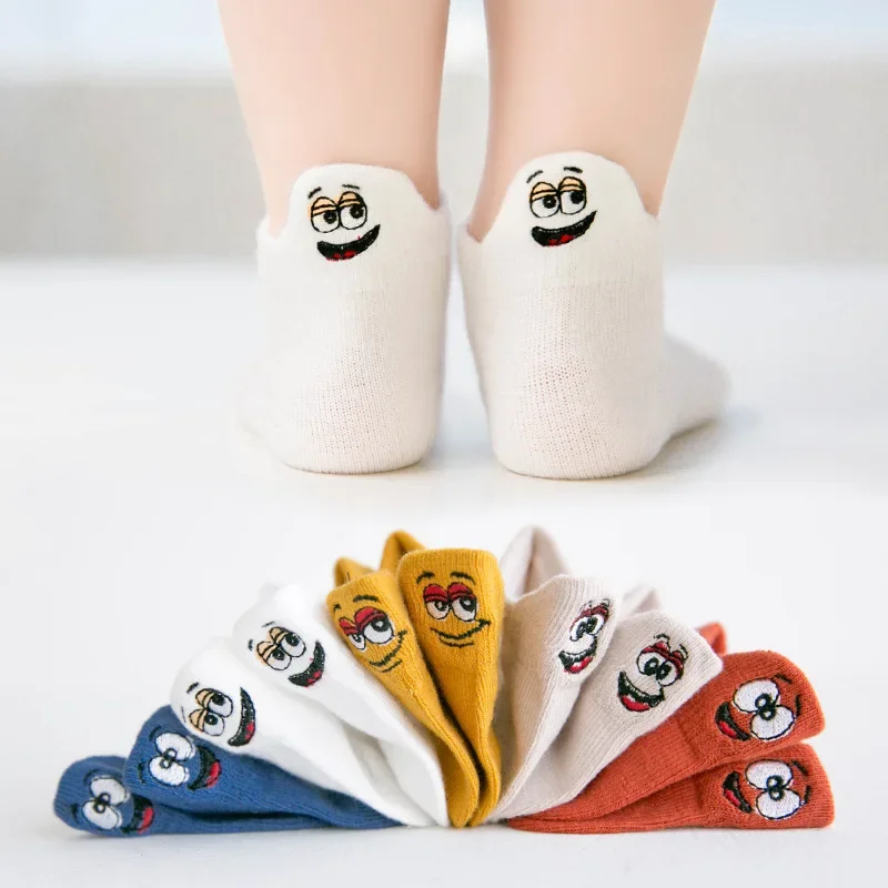 PlayfulToes – Colorées et douces – Chaussettes courtes pour enfants (lot de 5)