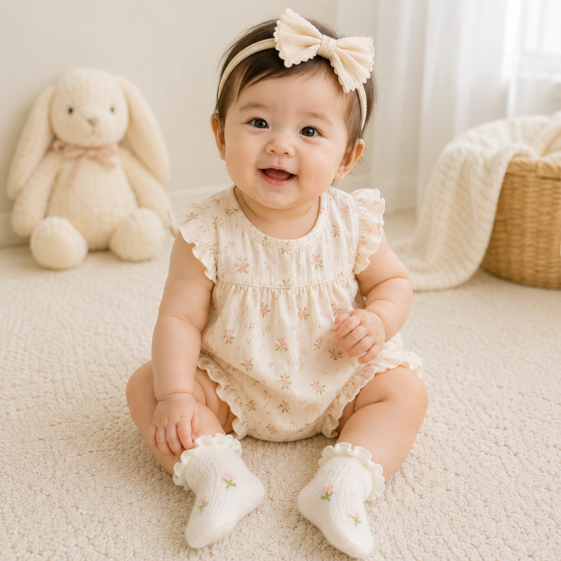 HappyToes – Colorées et mignonnes – Chaussettes pour bébé (lot de 5)