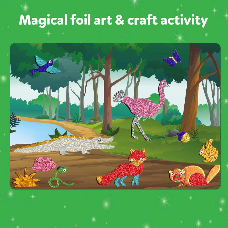 FoilMagic – Ludique et créatif – Kit d'art avec des autocollants en film plastique