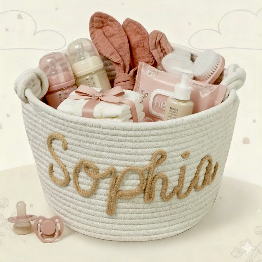 CuddleBasket – Adorable et personnel – Panier à langer personnalisé