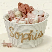 Thumbnail for CuddleBasket – Adorable et personnel – Panier à langer personnalisé