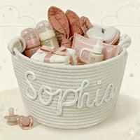 Thumbnail for CuddleBasket – Adorable et personnel – Panier à langer personnalisé