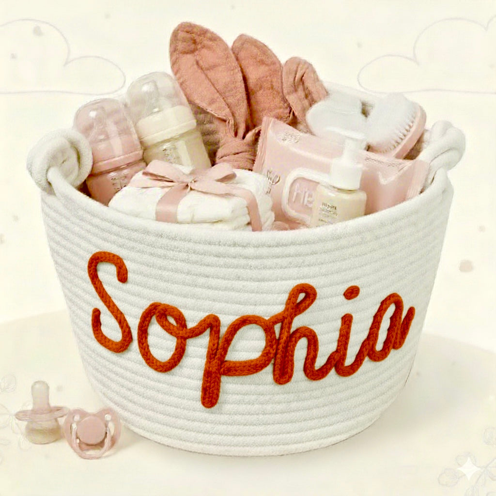 CuddleBasket – Adorable et personnel – Panier à langer personnalisé
