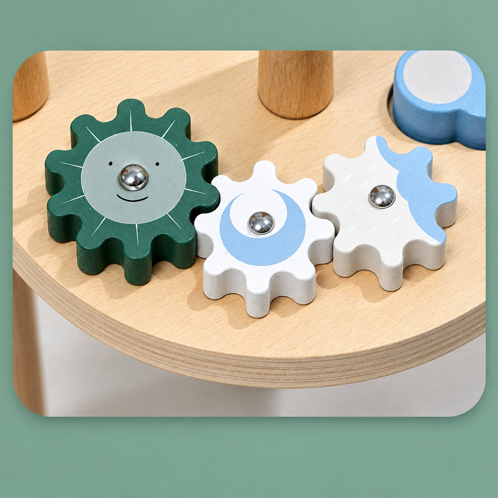 WoodMaze – Ludique et éducatif – Table d'activités en bois avec labyrinthe à perles