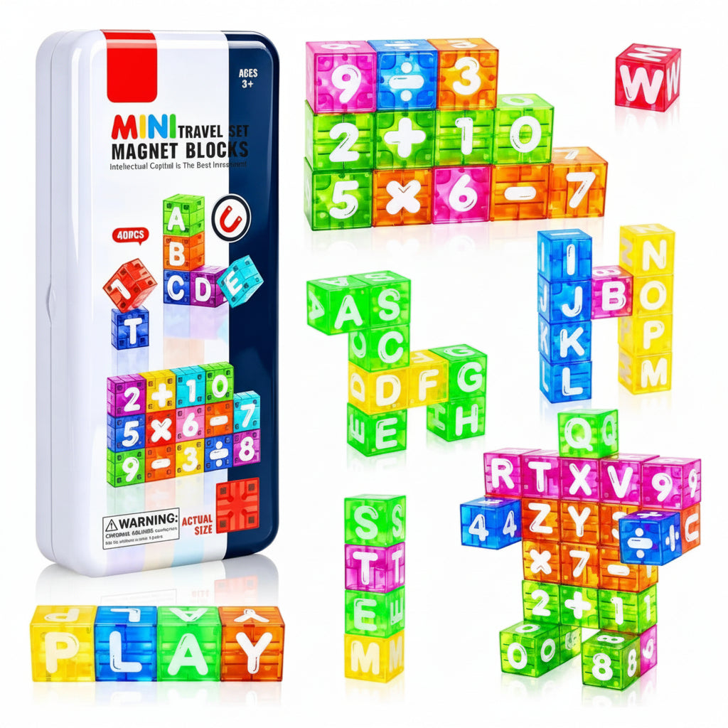 LearnCube – Éducatif et interactif – Cubes magnétiques avec lettres et chiffres