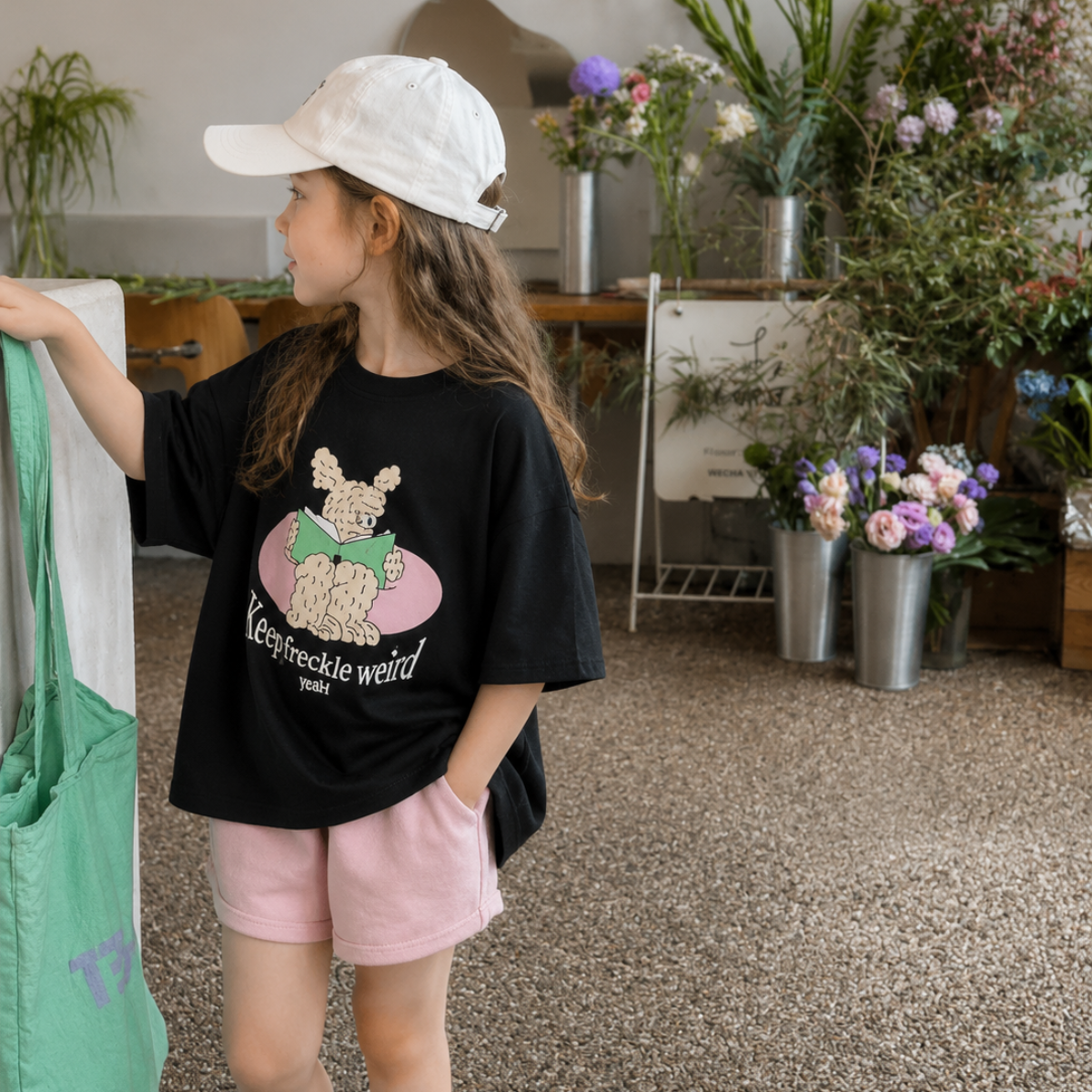 SunnyKids – Confortable et mignon – T-shirt oversize à imprimé de bande dessinée
