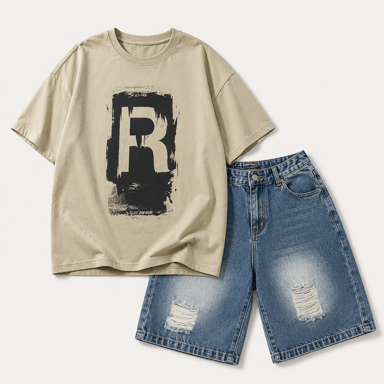 CoolBoys – Tendance et confortable – Tenue pour garçon avec t-shirt et short en jean