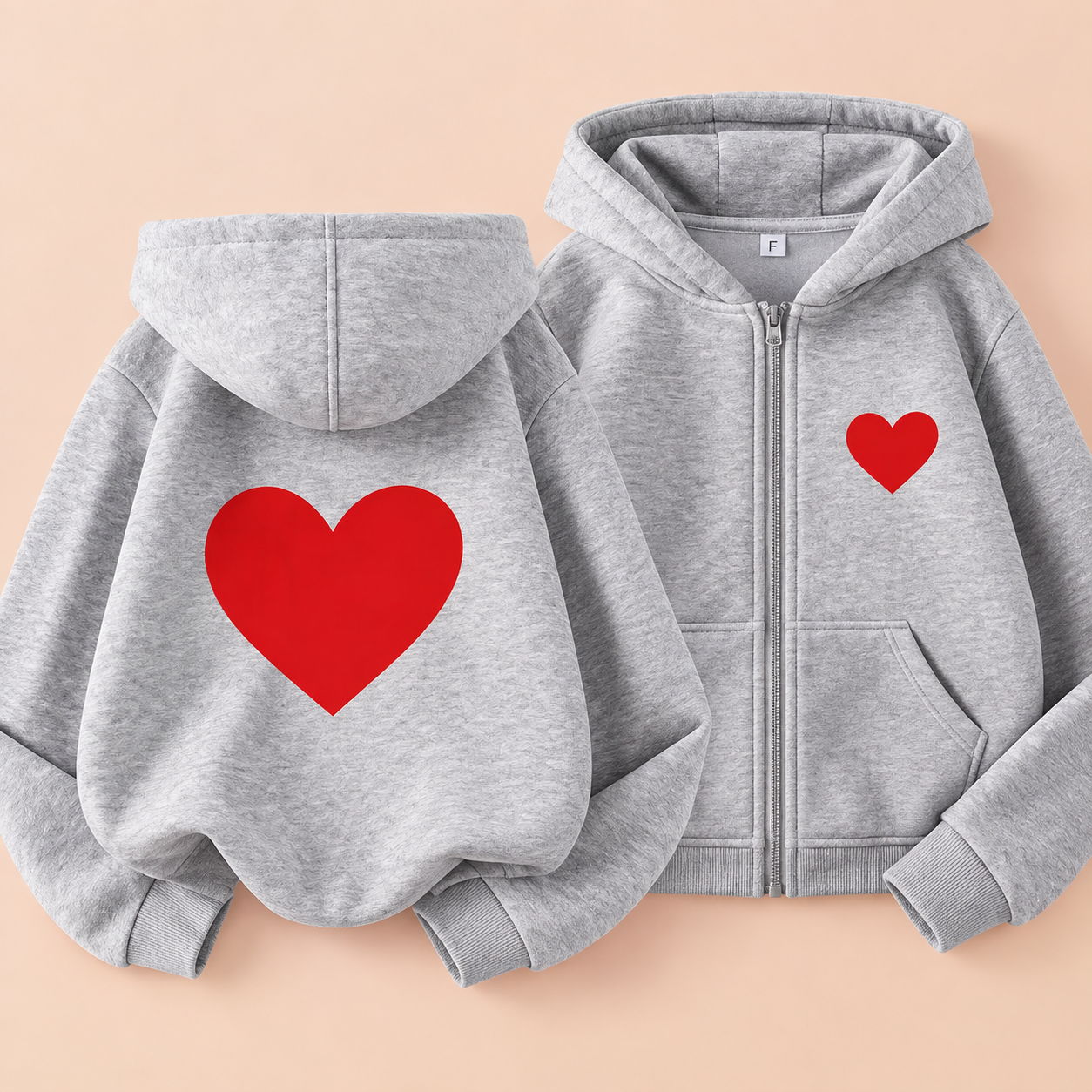 LittleLove – Doux & Mignon – Sweat à capuche pour enfant avec imprimé cœurs