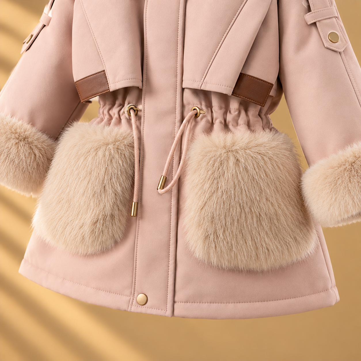 CozyParka – Chaud et doux – Manteau d'hiver pour fille avec col en peluche