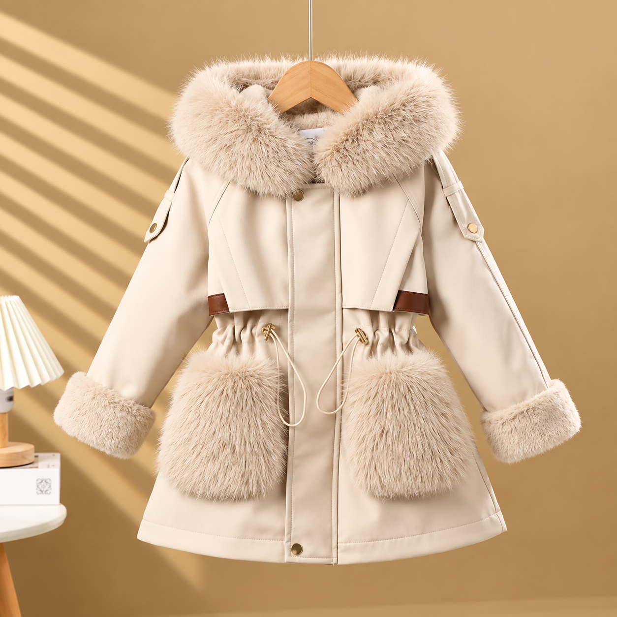 CozyParka – Chaud et doux – Manteau d'hiver pour fille avec col en peluche