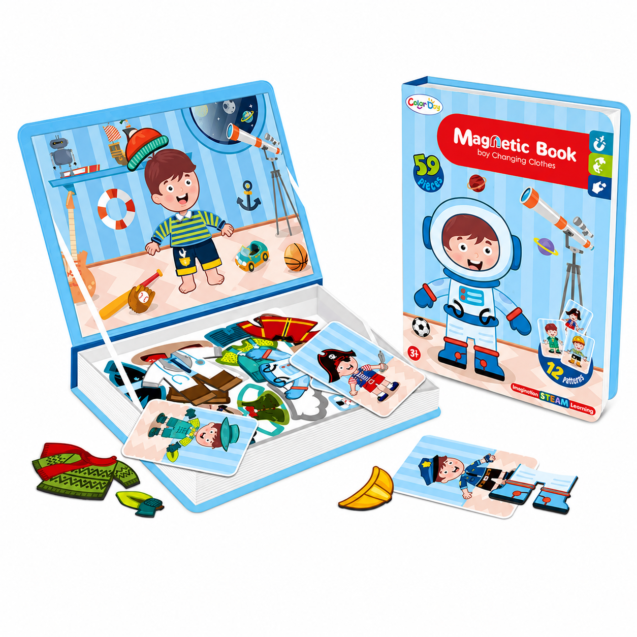 MagniPlay – Éducatif et créatif – Livre de puzzles magnétiques
