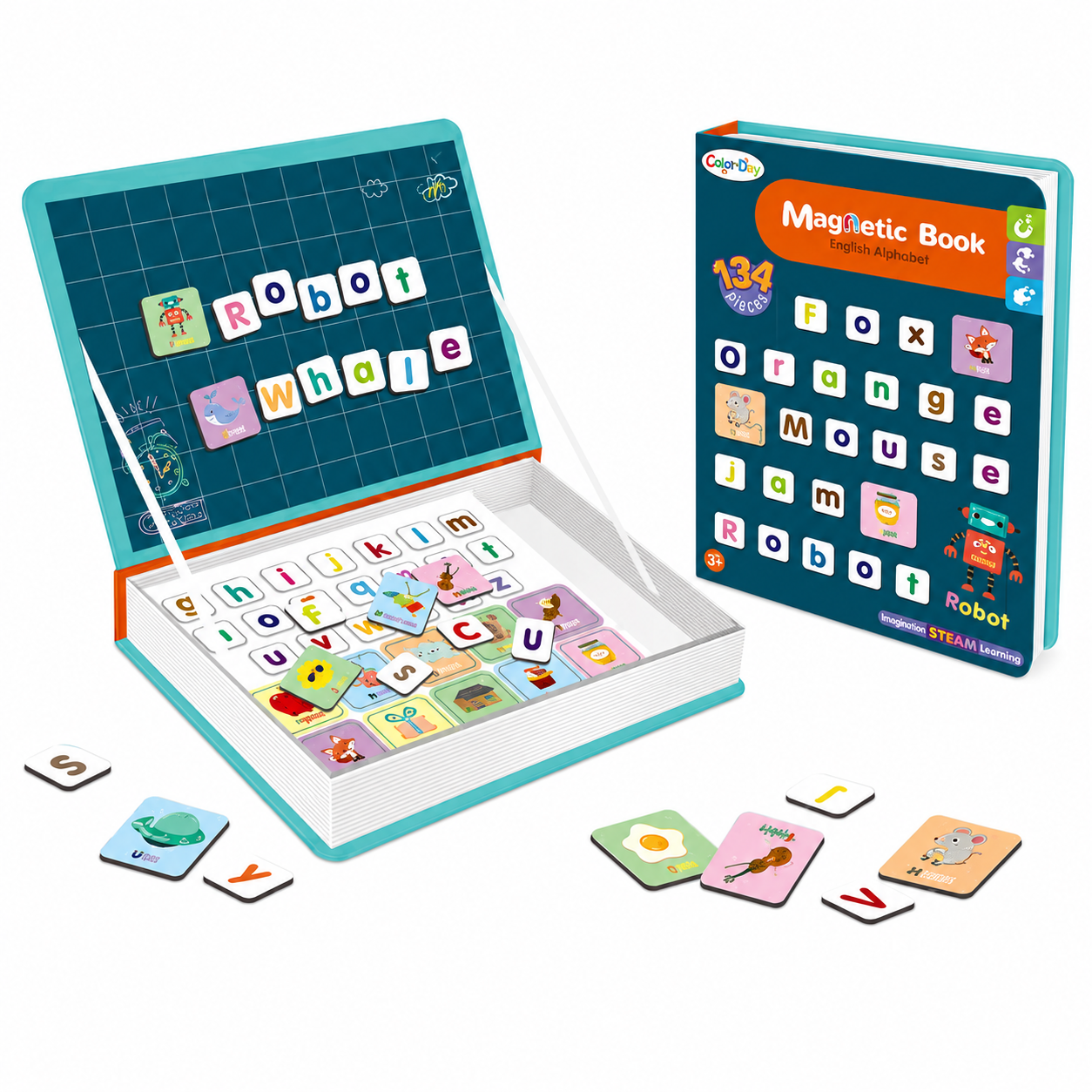 MagniPlay – Éducatif et créatif – Livre de puzzles magnétiques