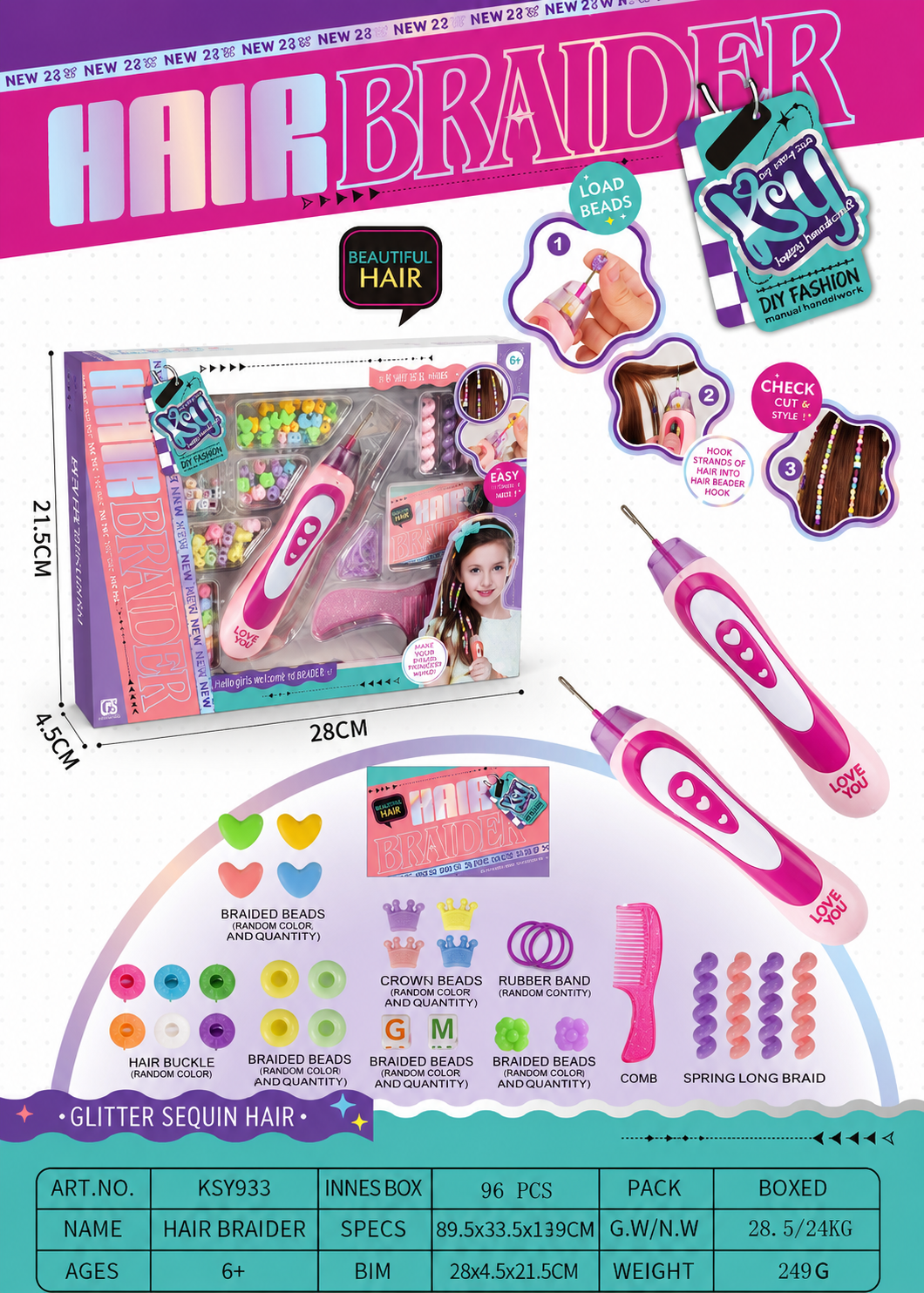 Magic Braid Machine - Amusement de Tressage DIY - Machine à tresser les cheveux