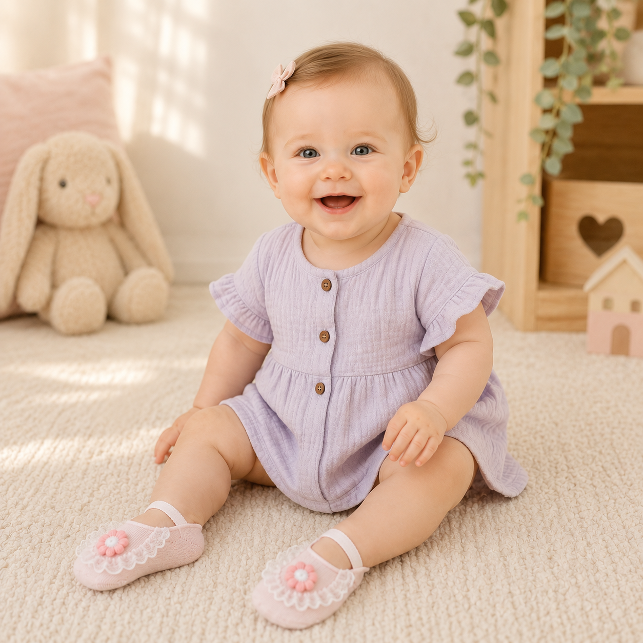 SweetFeet – Douces et mignonnes – Chaussettes pour bébé à fleurs et dentelle
