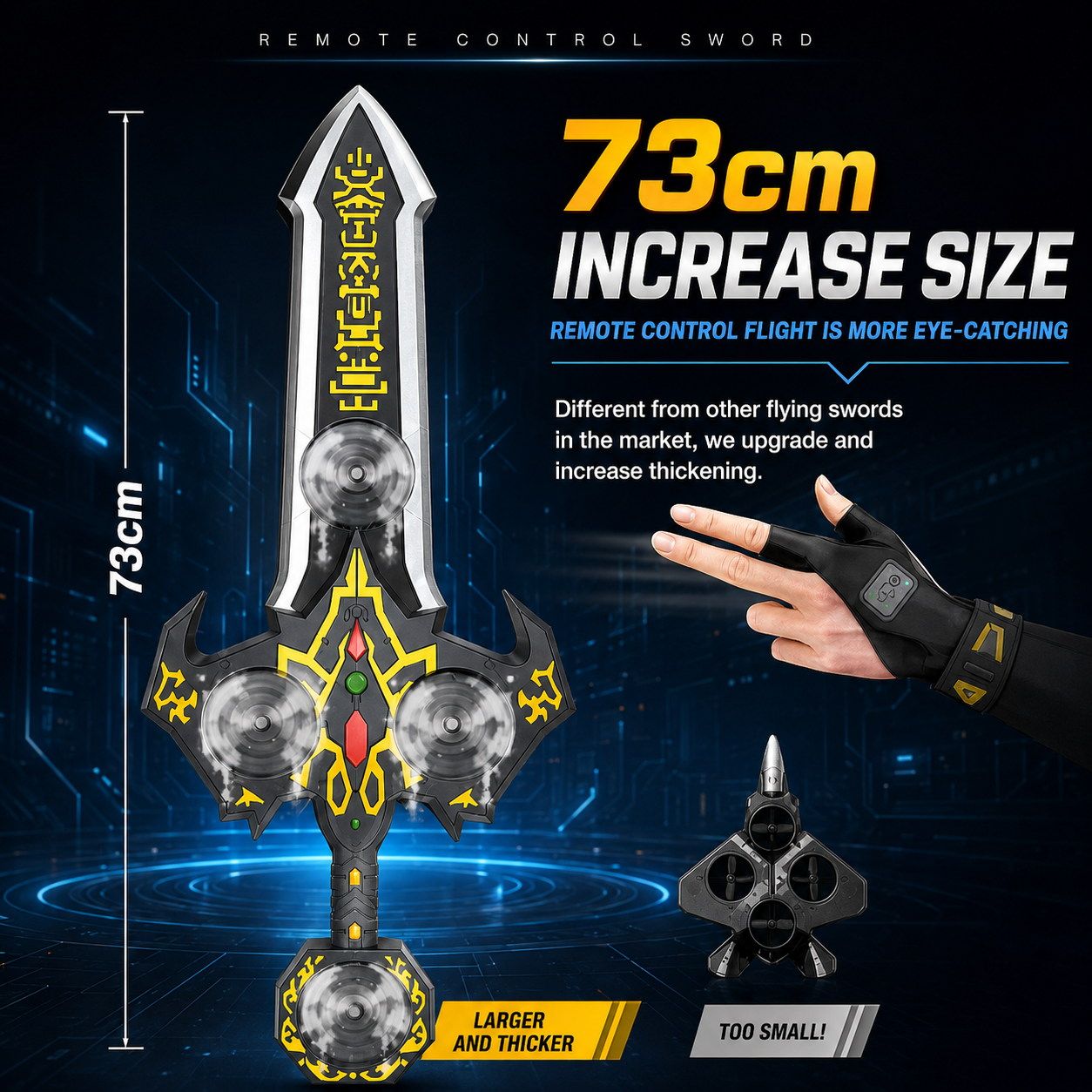 AirBlade – Ludique et interactif – Jouet volant télécommandé au design d'épée