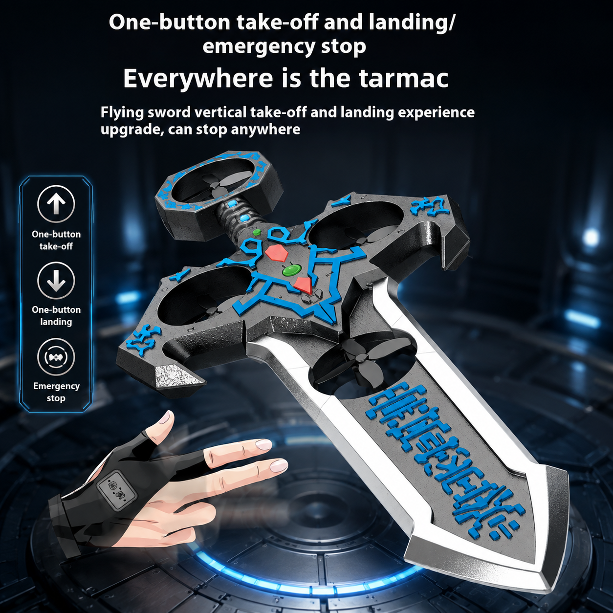 AirBlade – Ludique et interactif – Jouet volant télécommandé au design d'épée