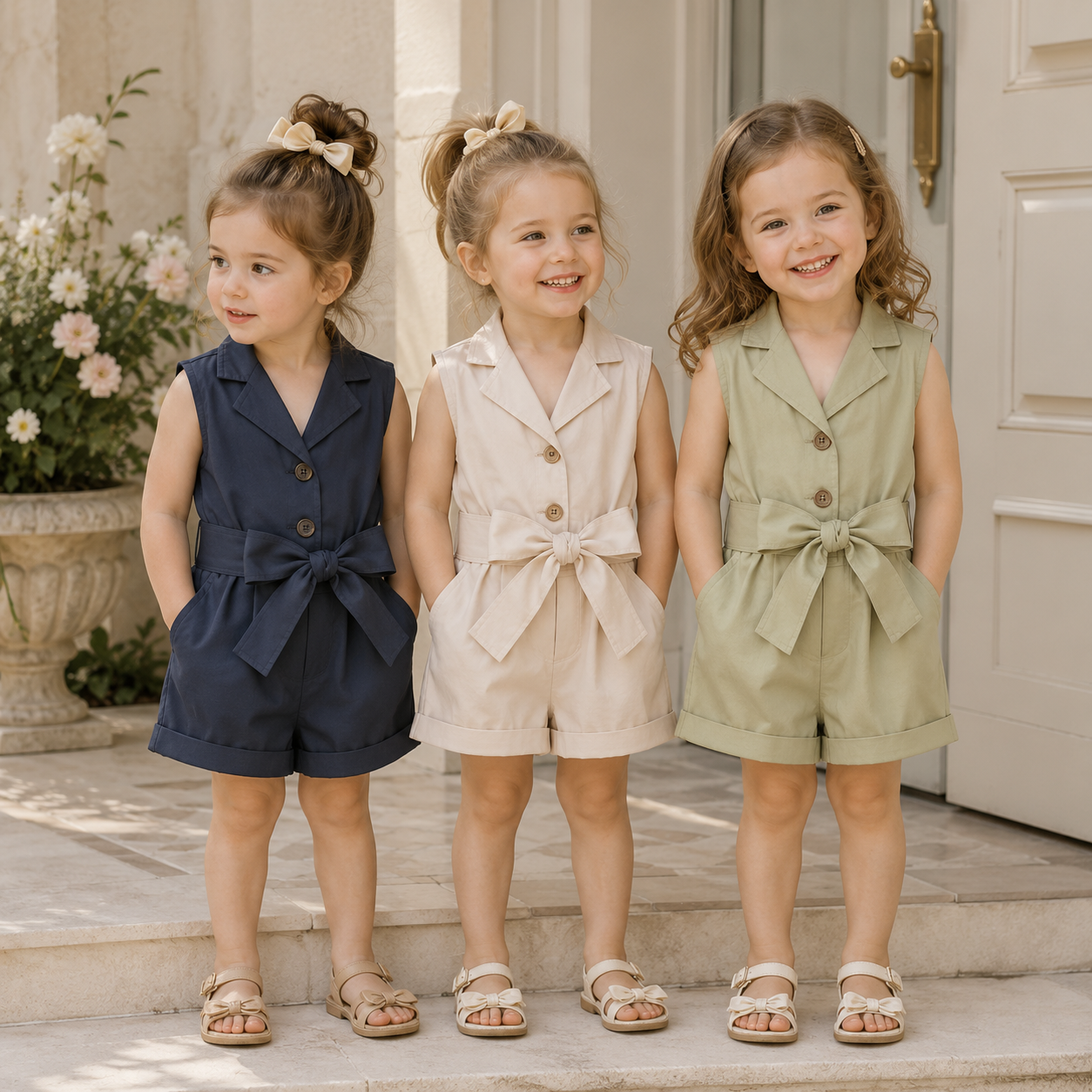 LittleLady – Élégance et tendance – Combinaison avec ceinture nouée à la taille