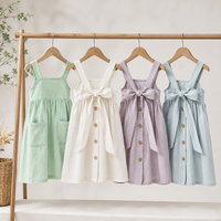 Thumbnail for BloomGrace – Mignonne et confortable – Robe pour enfant avec nœud et bretelles réglables