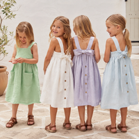 Thumbnail for BloomGrace – Mignonne et confortable – Robe pour enfant avec nœud et bretelles réglables