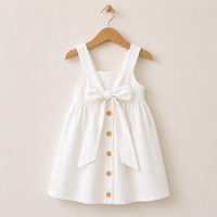 Thumbnail for BloomGrace – Mignonne et confortable – Robe pour enfant avec nœud et bretelles réglables