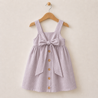 Thumbnail for BloomGrace – Mignonne et confortable – Robe pour enfant avec nœud et bretelles réglables