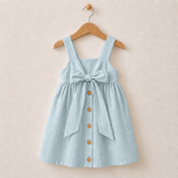 Thumbnail for BloomGrace – Mignonne et confortable – Robe pour enfant avec nœud et bretelles réglables