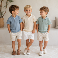 Thumbnail for MiniLuxe – Élégant et confortable – Polo en tissu tricoté