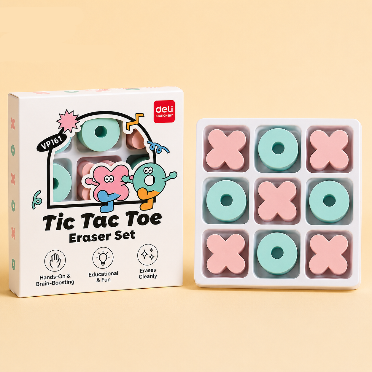 TicFun – Mignon et pratique – Lot de gommes « Beurre, fromage et œufs »