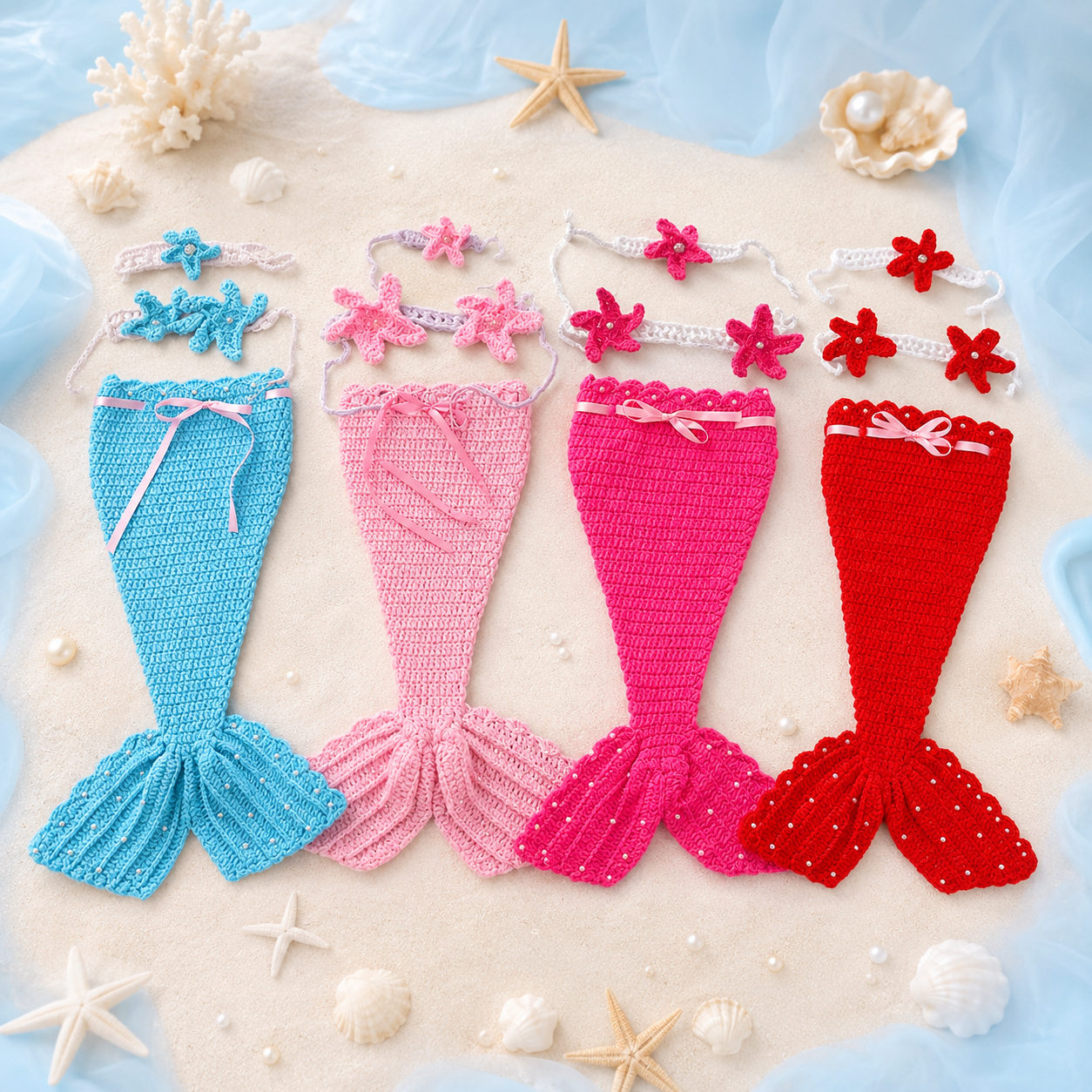 OceanPrincess – Enchanteur et confortable – Ensemble « Petite sirène » pour bébé