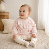 Thumbnail for LittleAngel – Doux et élégant – Ensemble pour bébé comprenant un pull et un pantalon élastiqué