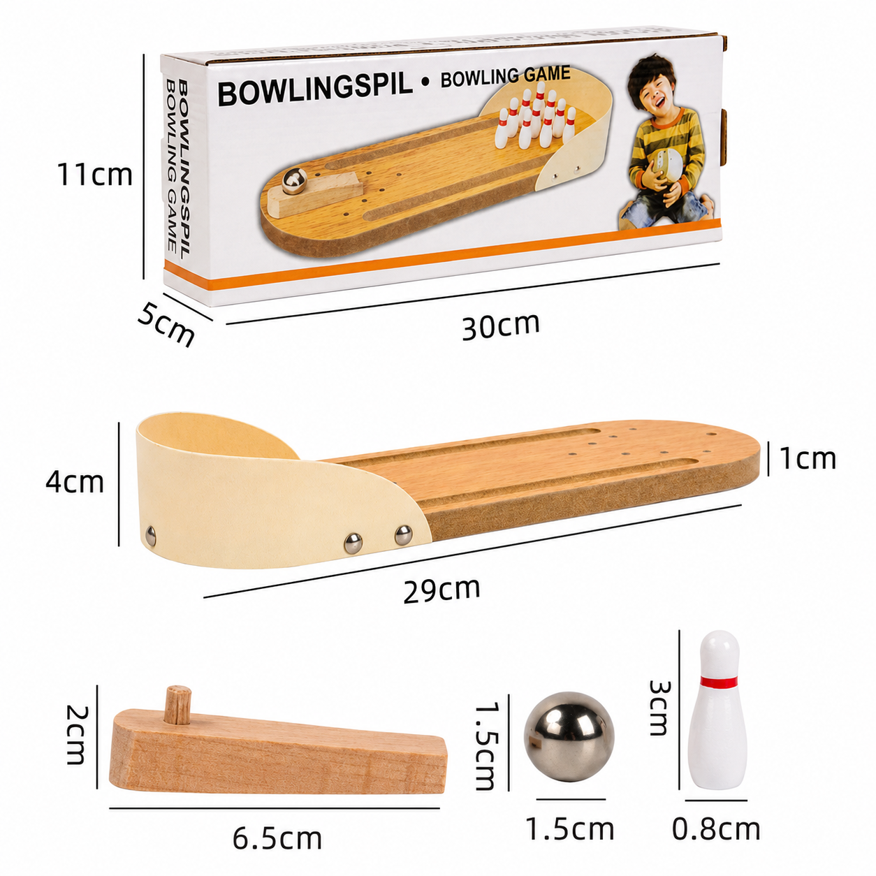 MiniStrike – Convivial et interactif – Jeu de bowling sur table en bois