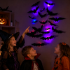 SpookyGlow – Effrayant et plein d'ambiance – Décoration murale LED « chauve-souris d'Halloween »