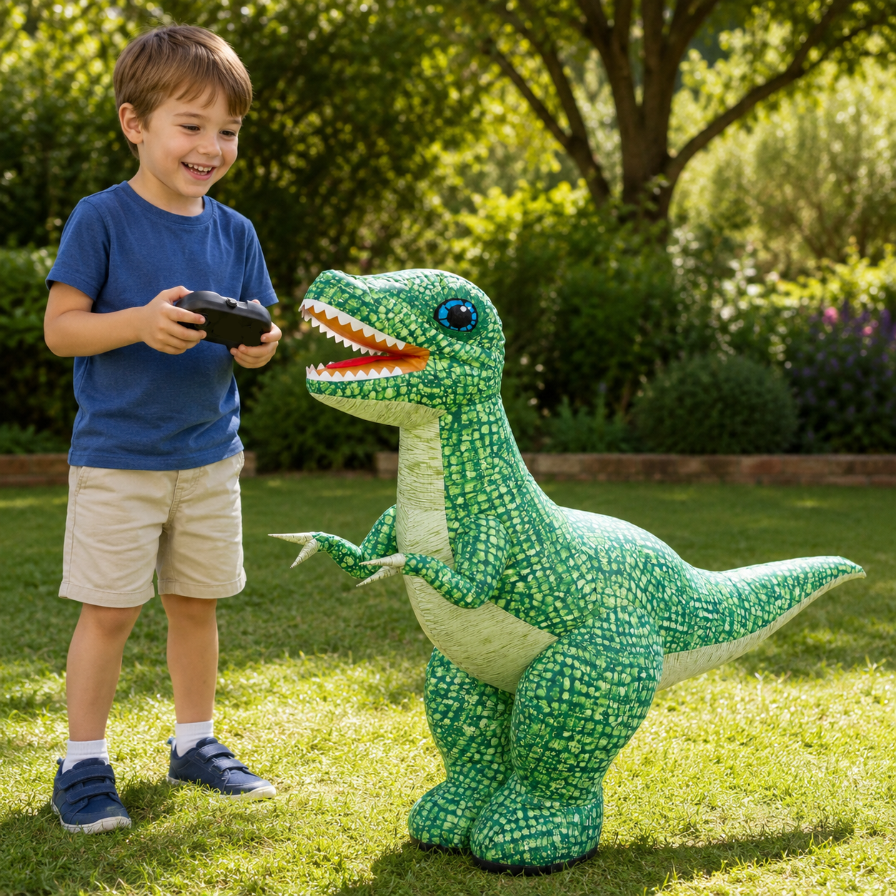 MegaDino – Aventure et interactivité – Dinosaure gonflable télécommandé