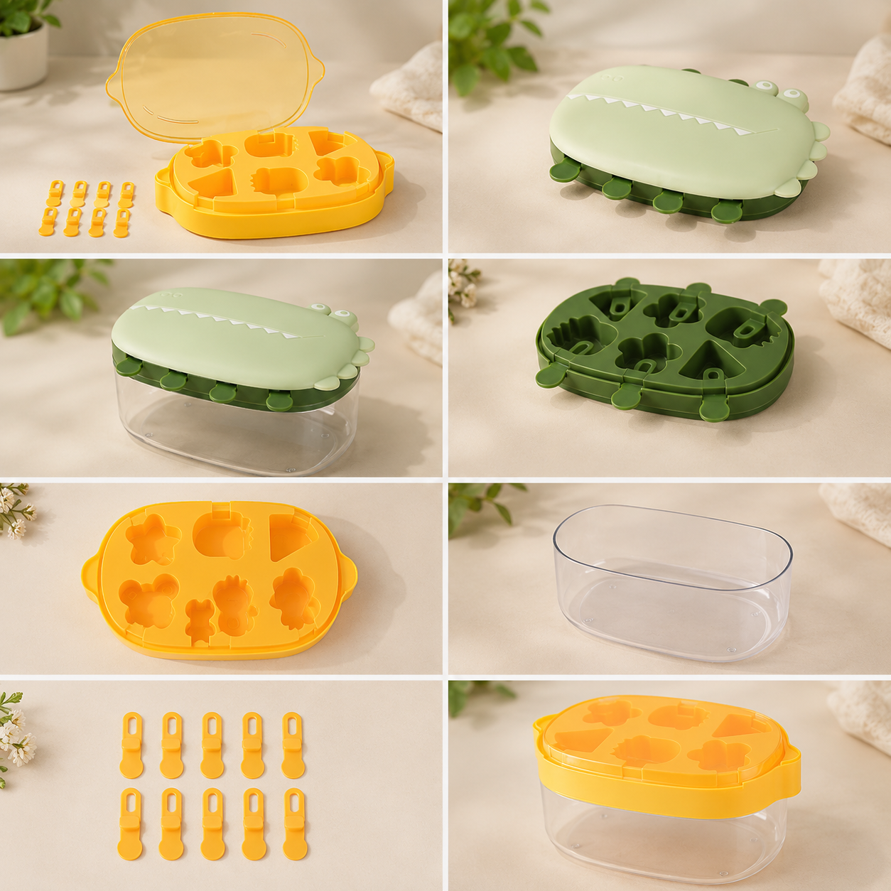 LollyFun – Créatif et pratique – Moule à glaces en silicone avec boîte de conservation