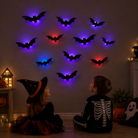 Thumbnail for SpookyGlow – Effrayant et plein d'ambiance – Décoration murale LED « chauve-souris d'Halloween »