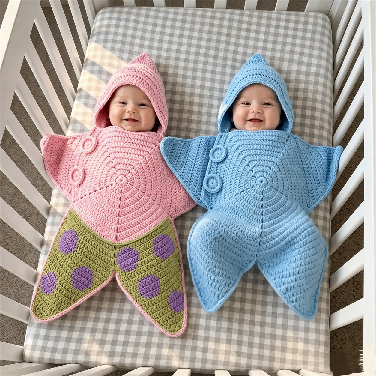 CozyStar – Doux et fait main – Combinaison pour bébé tricotée avec un motif en forme d'étoile