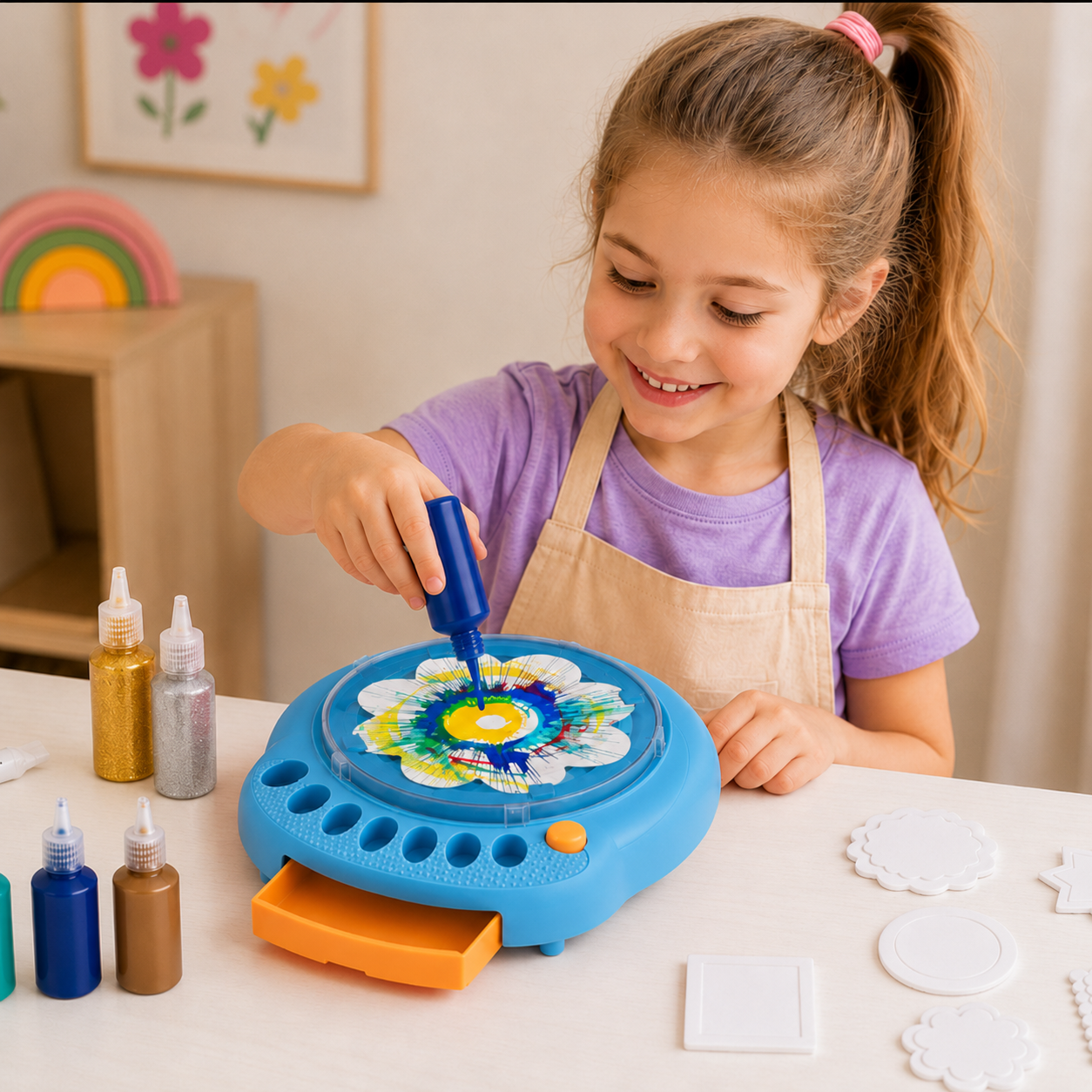 SpinArt – Créativité et éducation – Machine à peindre à faire soi-même
