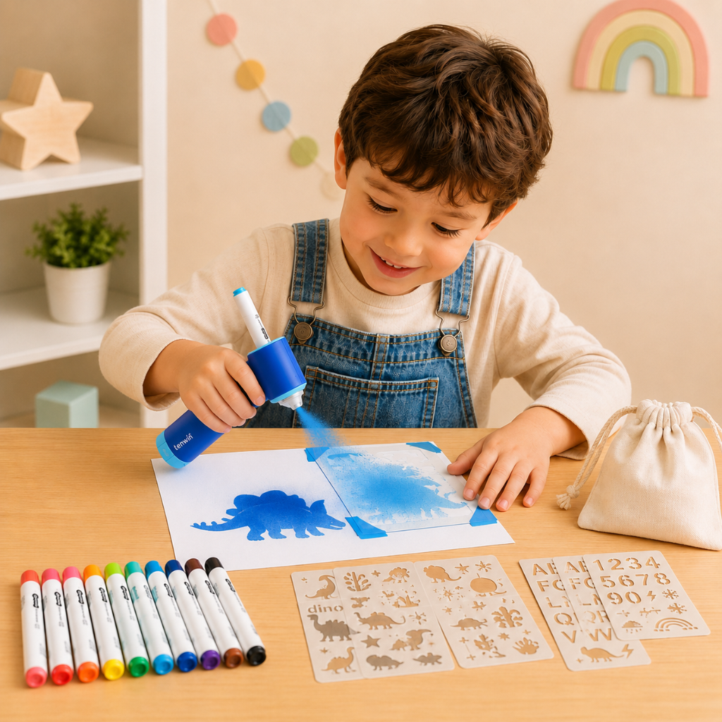 PaintBuddy – Créativité et éducation – Kit d'aérographie portable