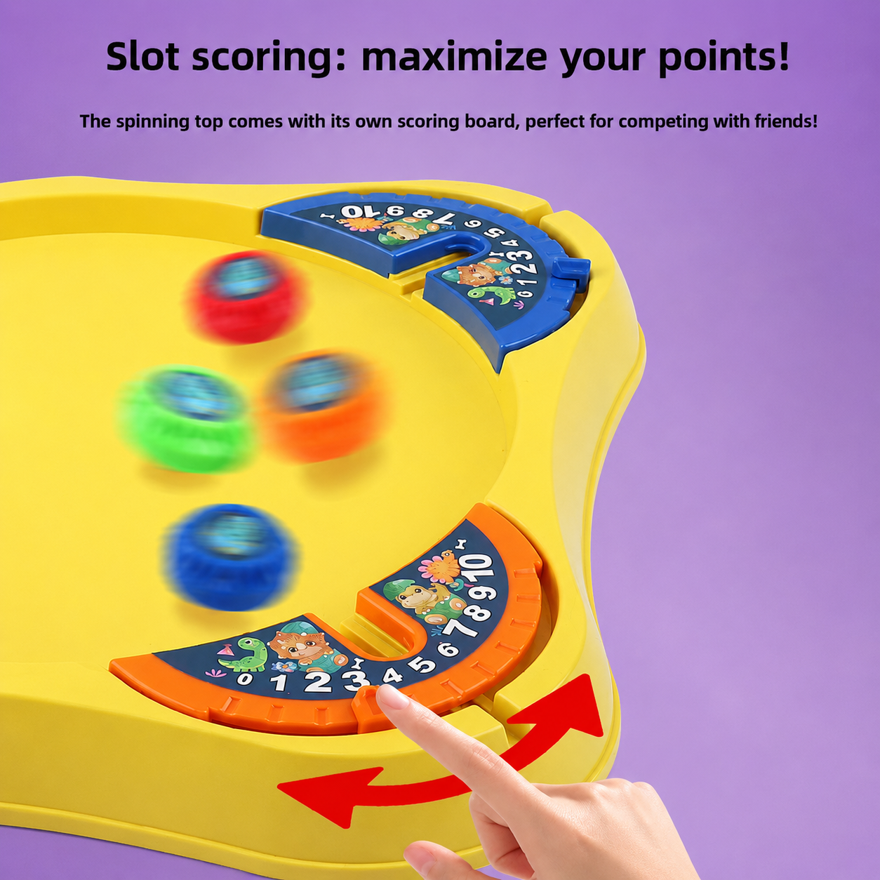 SpinArena – Actif & Interactif – Kit de jeu « Toupie à cordon »