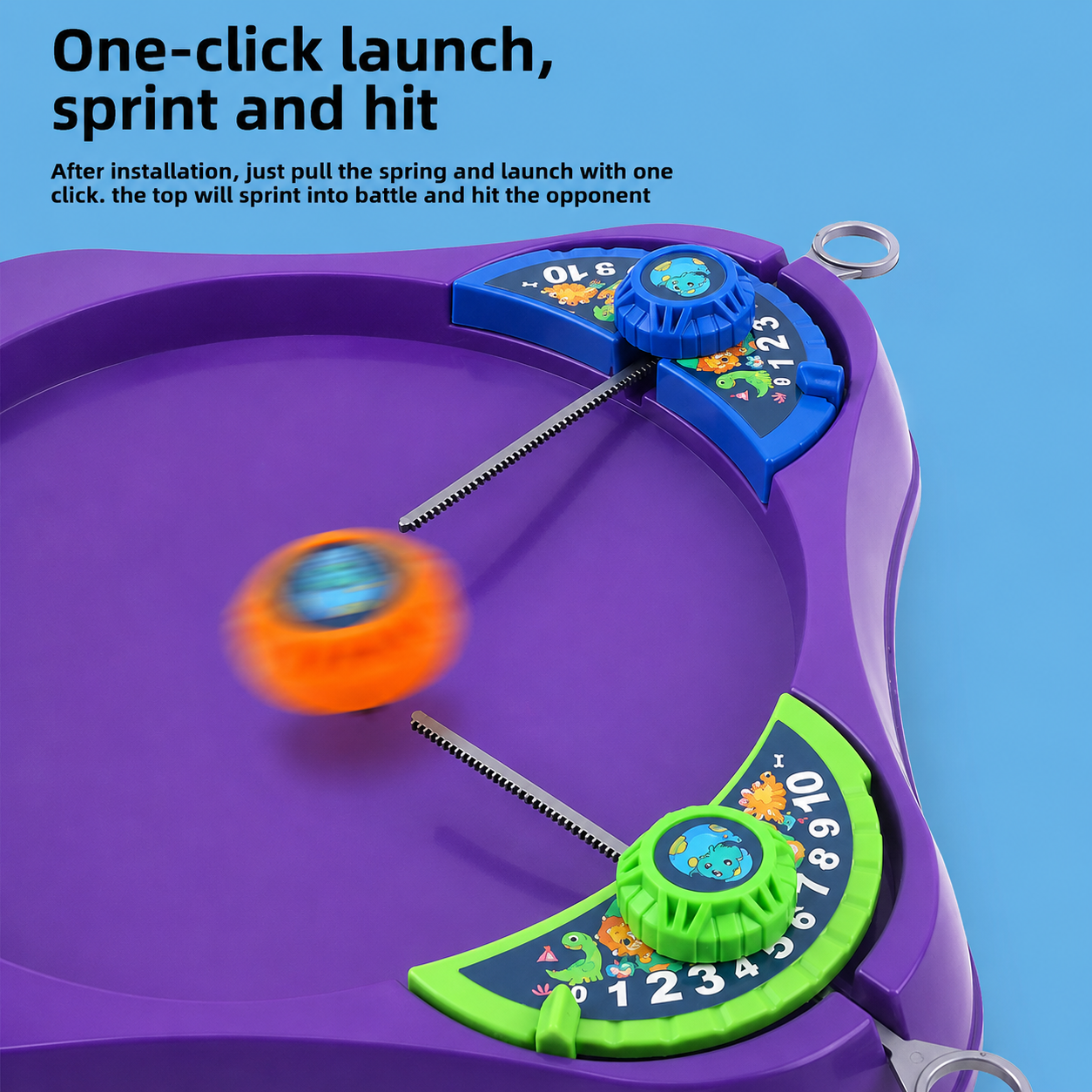 SpinArena – Actif & Interactif – Kit de jeu « Toupie à cordon »