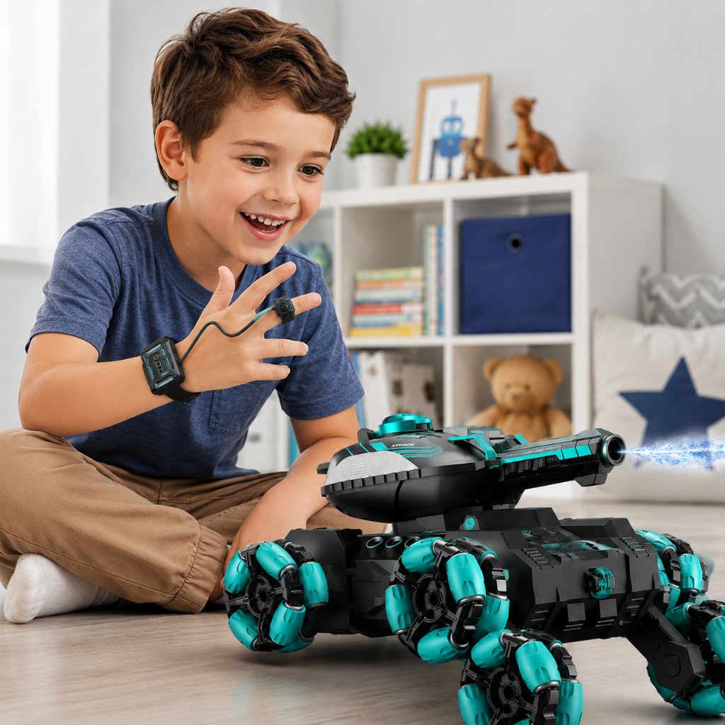 CrazyWheels – Cool et palpitant – Camion-citerne télécommandé avec lanceur de boules de gel
