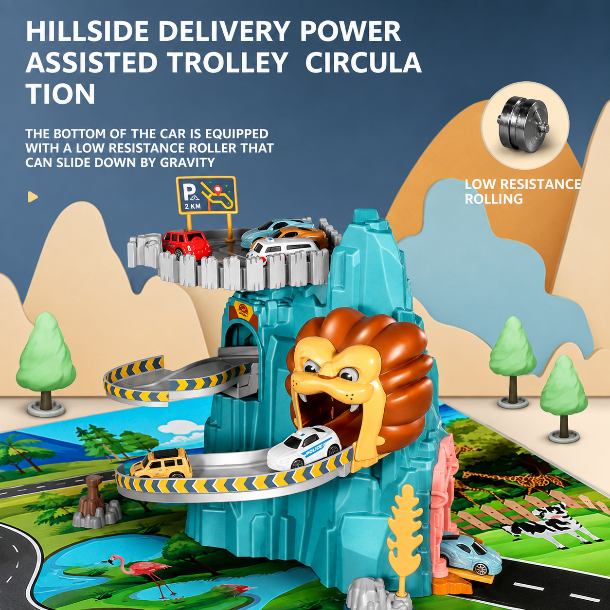 AutoWorld – Éducatif et interactif – Jeu de construction « Parking électrique »