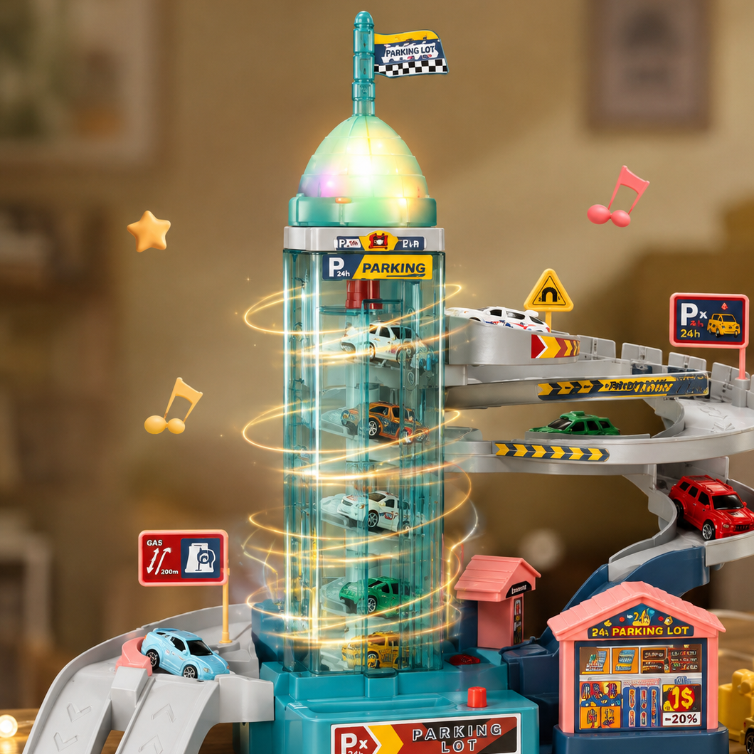 AutoWorld – Éducatif et interactif – Jeu de construction « Parking électrique »