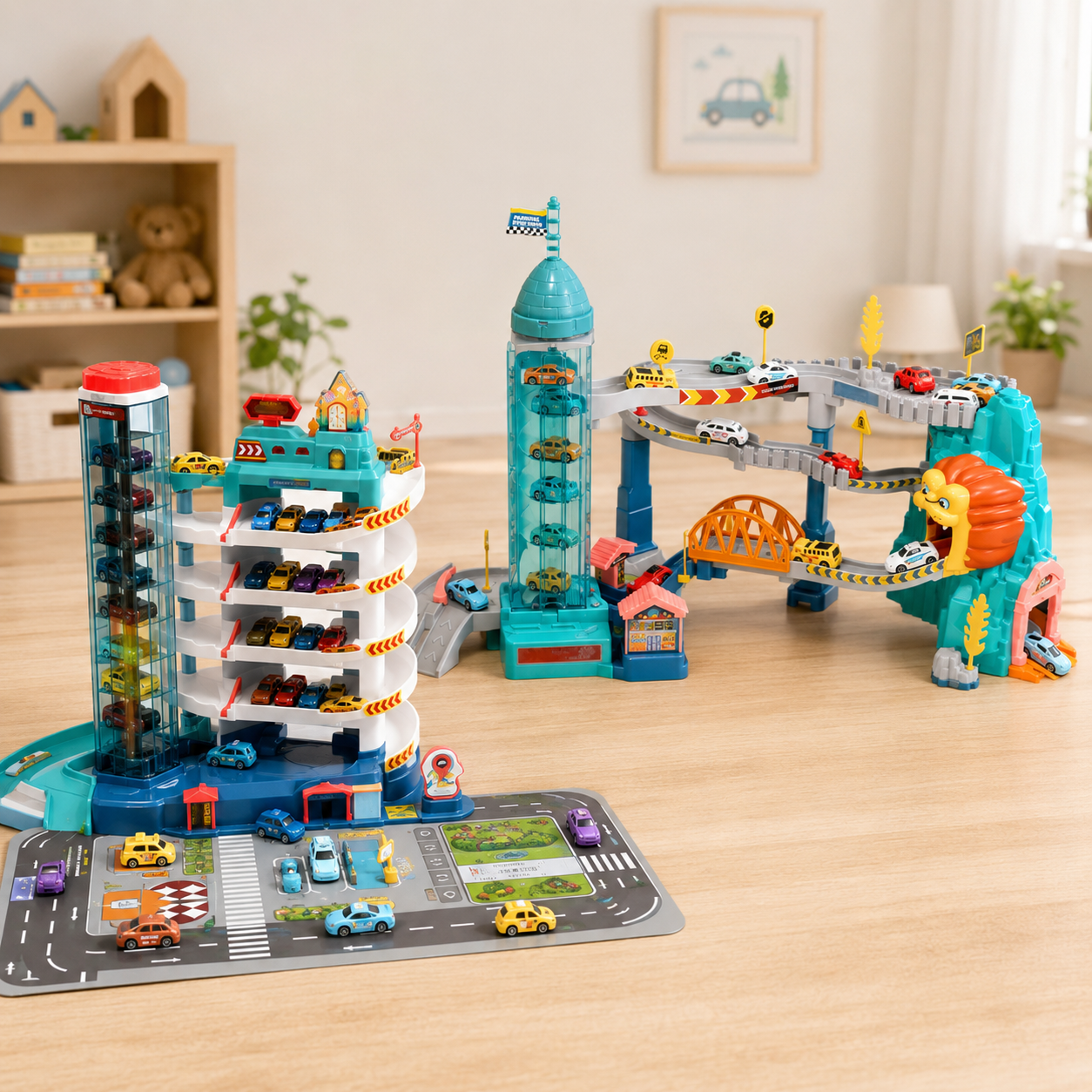 AutoWorld – Éducatif et interactif – Jeu de construction « Parking électrique »