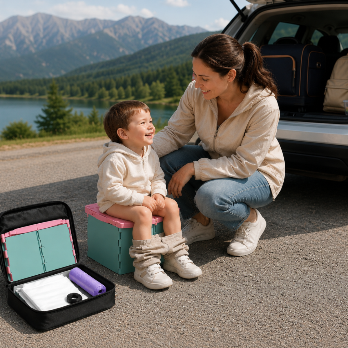 BabyCare – Pratique et portable – Pot de toilettes pliable pour enfants