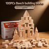 BlockyFun – Créatif et éducatif – Coffret de 100 blocs de construction en bois