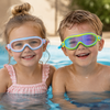 AquaVision – Protection anti-buée et anti-UV réglable – Lunettes de natation en silicone avec bouchons d'oreilles